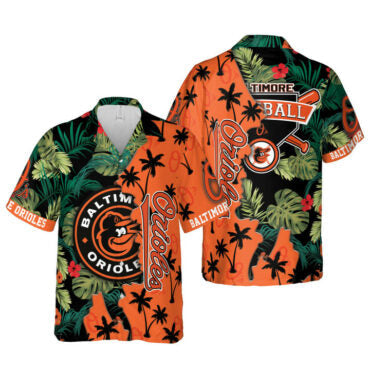 Baltimore Orioles Island Vibe Hawaiian - Adult & Kids T-Shirts, Sweatshirts & Hoodies apparel design preview 1