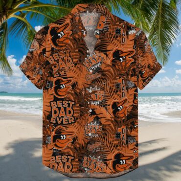 Baltimore Orioles Super Dad Tropical Hawaiian - Adult & Kids T-Shirts, Sweatshirts & Hoodies apparel design preview 1