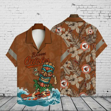 Baltimore Orioles Tiki Vibes Hawaiian - Adult & Kids T-Shirts, Sweatshirts & Hoodies apparel design preview 1