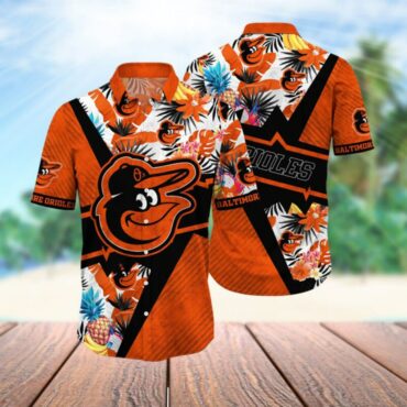Baltimore Orioles Tropical Blaze Hawaiian - Adult & Kids T-Shirts, Sweatshirts & Hoodies apparel design preview 1