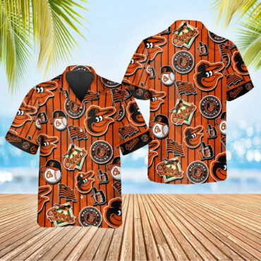 Baltimore Orioles Vintage Charm Hawaiian - Adult & Kids T-Shirts, Sweatshirts & Hoodies apparel design preview 1