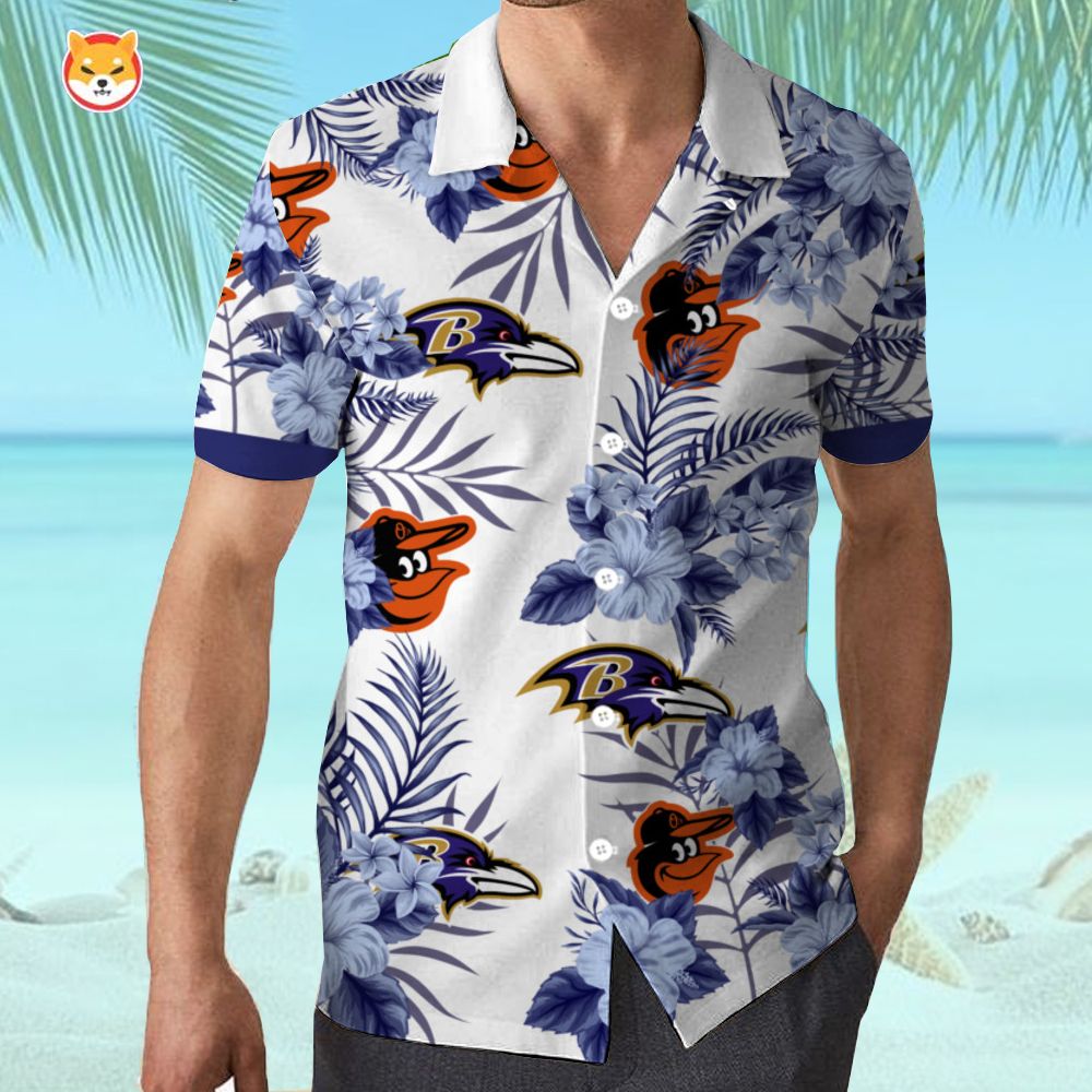 Baltimore Ravens Orioles Hawaiian - Adult & Kids T-Shirts, Sweatshirts & Hoodies apparel design preview 1