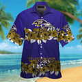Baltimore Ravens Hawaiian Short Sleeve Tropical - Adult & Kids T-Shirts, Sweatshirts & Hoodies apparel design preview 1