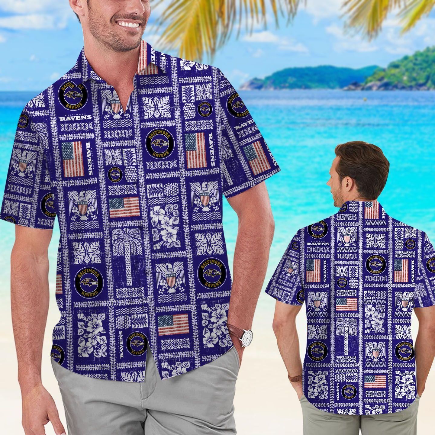 Baltimore Ravens Summer Commemorative Short Sleeve - Adult & Kids T-Shirts, Sweatshirts & Hoodies apparel design preview 1