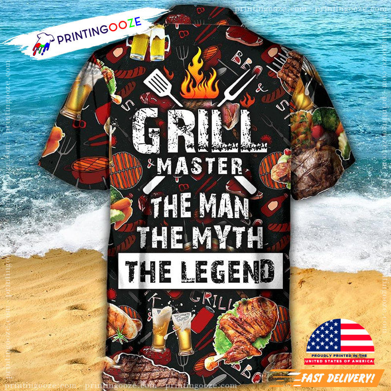 Barbecue Food Grill Master BBQ Hawaiian - Adult & Kids T-Shirts, Sweatshirts & Hoodies apparel design preview 1