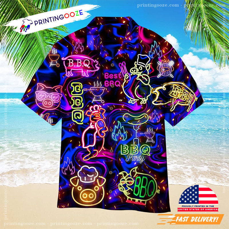 BBQ Party Hawaiian For Men - Adult & Kids T-Shirts, Sweatshirts & Hoodies apparel design preview 1