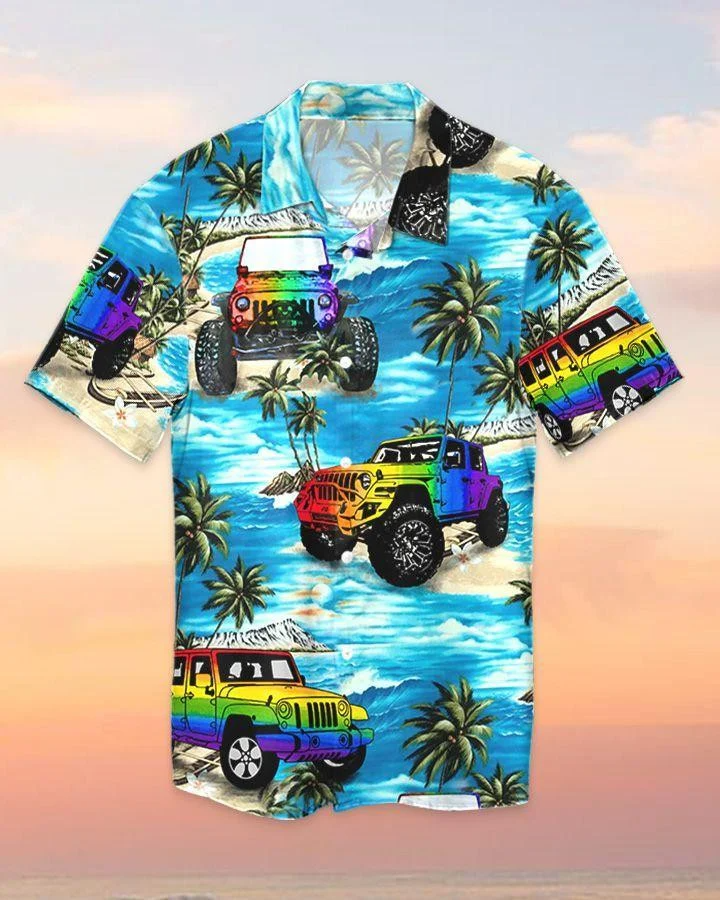 Beach Hawaiian Jee Car Lgbt Gay Pride Apparel - Adult & Kids T-Shirts, Sweatshirts & Hoodies apparel design preview 1