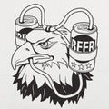 Beer Eagle - Adult & Kids T-Shirts, Sweatshirts & Hoodies apparel design preview 1
