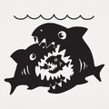 Big Sharks Little Fish - Adult & Kids T-Shirts, Sweatshirts & Hoodies apparel design preview 1