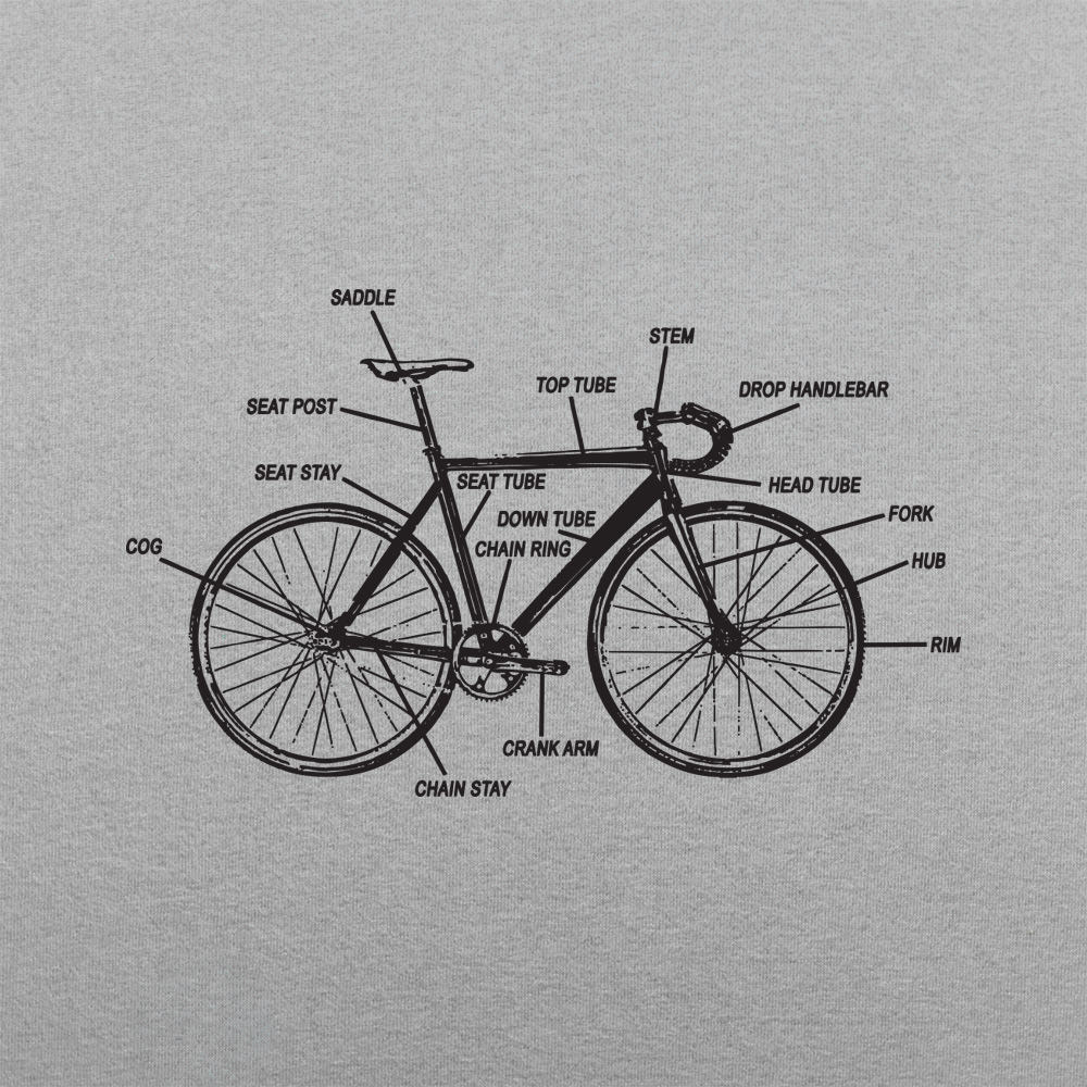 Bike Anatomy - Adult & Kids T-Shirts, Sweatshirts & Hoodies apparel design preview 1