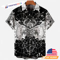Black And White Halloween Devil Printed Hawaiian - Adult & Kids T-Shirts, Sweatshirts & Hoodies apparel design preview 1