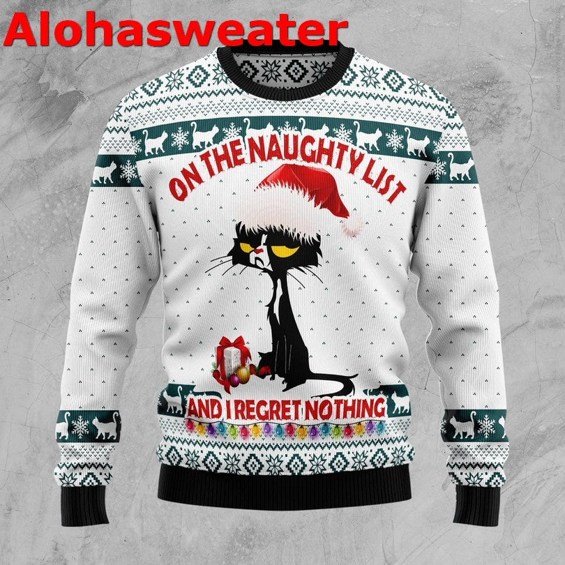 Black Cat pattern Christmas Sweater - Holiday Gift product image 2