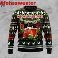 Black cat socks meowy Christmas Sweater - Holiday Gift product image