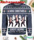 Blue Funny Trump Dancing Make Christmas Great Again Ugly Christmas Sweater - Holiday Gift product image