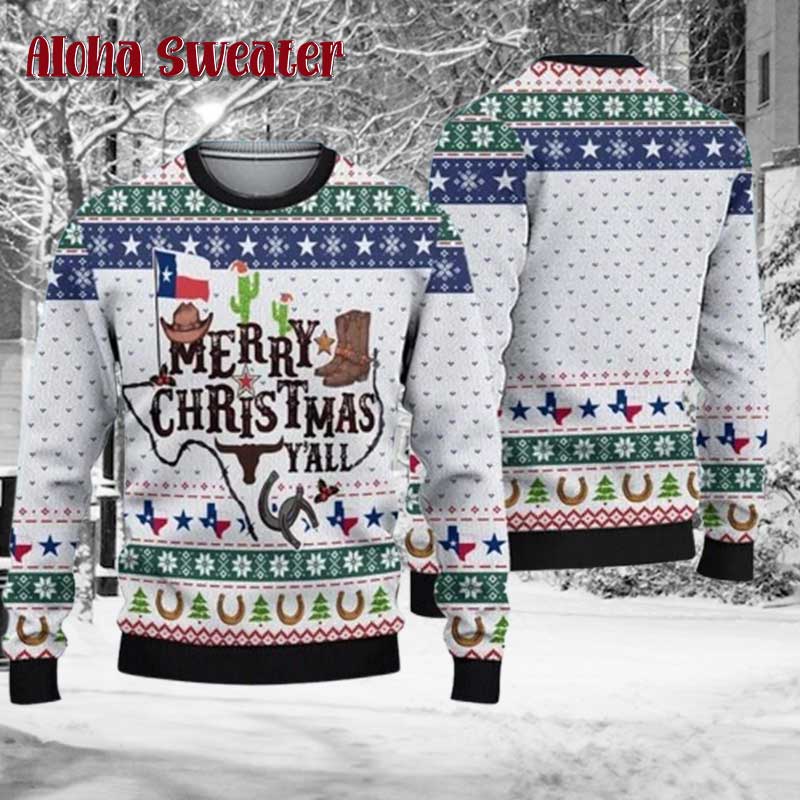 Cowboy Possum Ugly Christmas Sweater - Holiday Gift product image 3