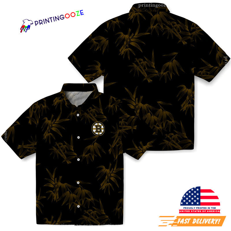 Boston Bruins Ice Hockey Hawaiian No. 1 - Adult & Kids T-Shirts, Sweatshirts & Hoodies apparel design preview 1