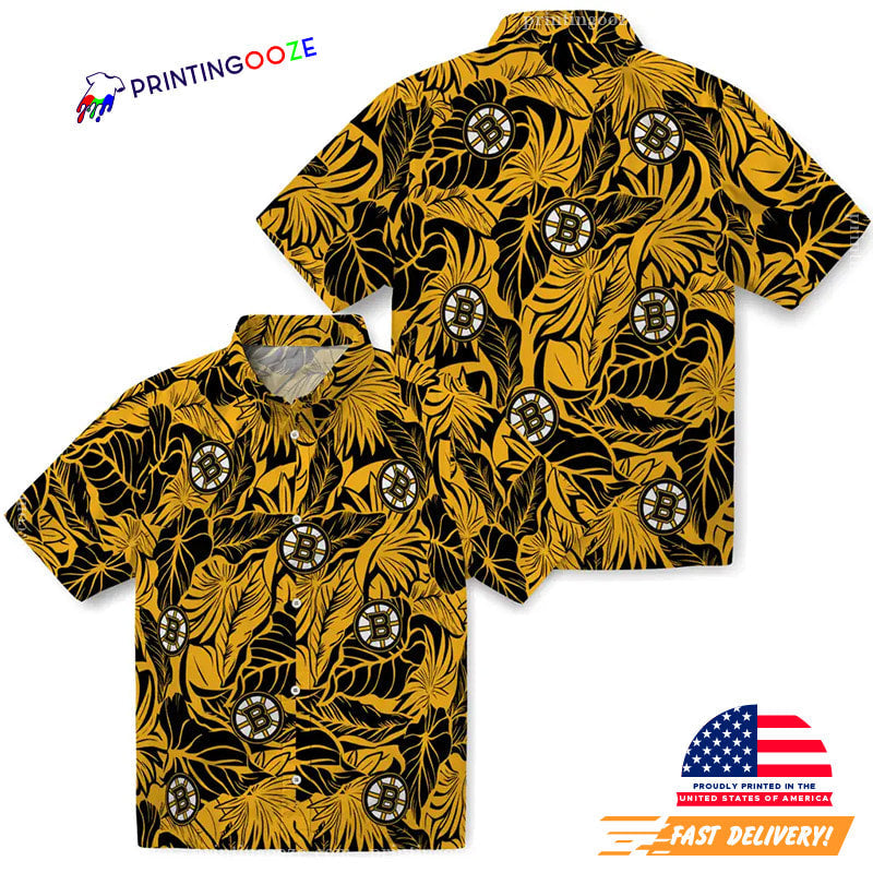 Boston Bruins Ice Hockey Hawaiian No. 2 - Adult & Kids T-Shirts, Sweatshirts & Hoodies apparel design preview 1