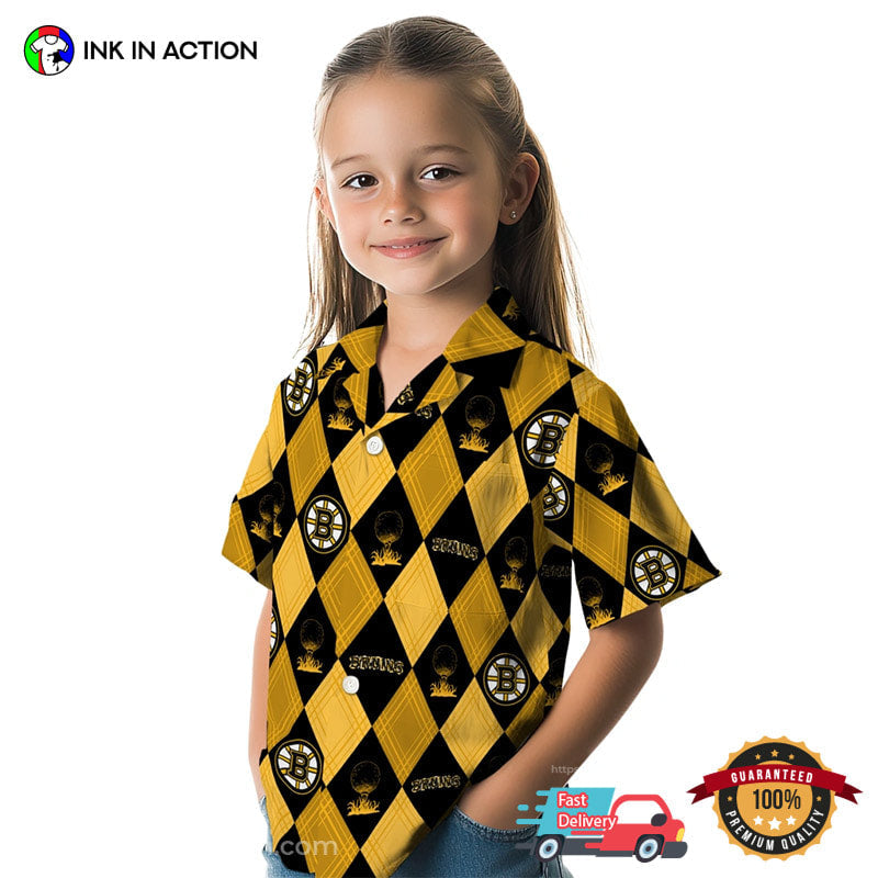 Boston Bruins Ice Hockey NHL Hawaiian - Adult & Kids T-Shirts, Sweatshirts & Hoodies apparel design preview 1