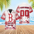 Boston Red Sox Retro Waves Hawaiian - Adult & Kids T-Shirts, Sweatshirts & Hoodies apparel design preview 1