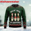 Bowling rollin with my snowmies Christmas Sweater - Holiday Gift product image