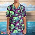 Brain-Eating Zombie Horror Scene Men's Hawaiian - Adult & Kids T-Shirts, Sweatshirts & Hoodies apparel design preview 1