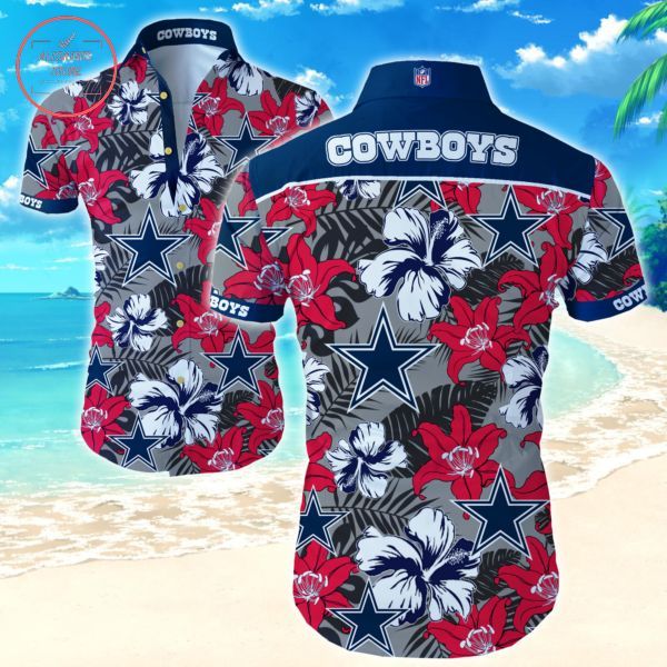Breathtaking Red Blooms Surround Dallas Cowboys - Adult & Kids T-Shirts, Sweatshirts & Hoodies apparel design preview 1