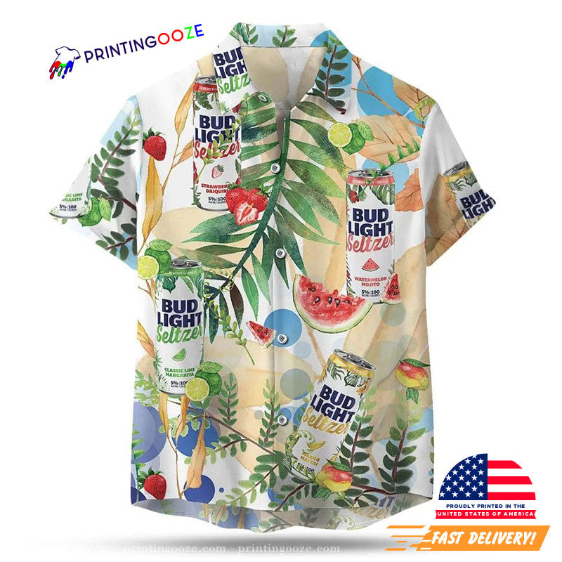 Bud Light Soda Seltzer Hawaiian - Adult & Kids T-Shirts, Sweatshirts & Hoodies apparel design preview 1