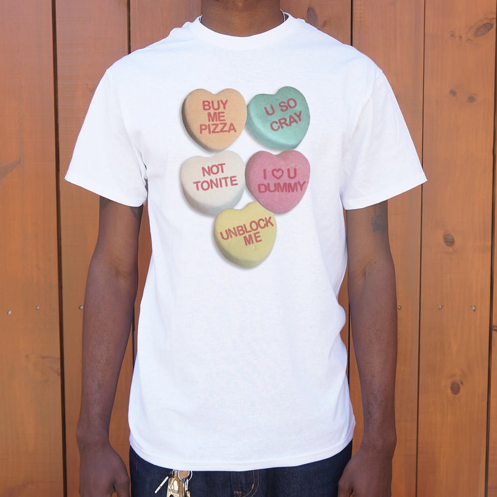 Candy Hearts Full Color - Adult & Kids T-Shirts, Sweatshirts & Hoodies apparel design preview 1