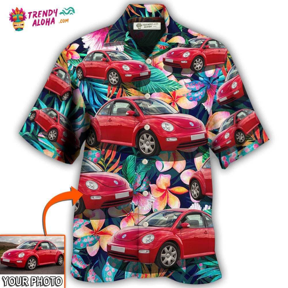 Car Beetle Luxury Tropical Flower Custom Photo - Adult & Kids T-Shirts, Sweatshirts & Hoodies apparel design preview 1
