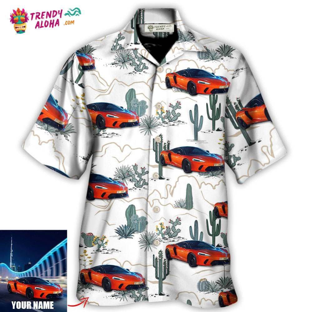 Car Desert With Mountains Blooming Cacti Opuntia And - Adult & Kids T-Shirts, Sweatshirts & Hoodies apparel design preview 1