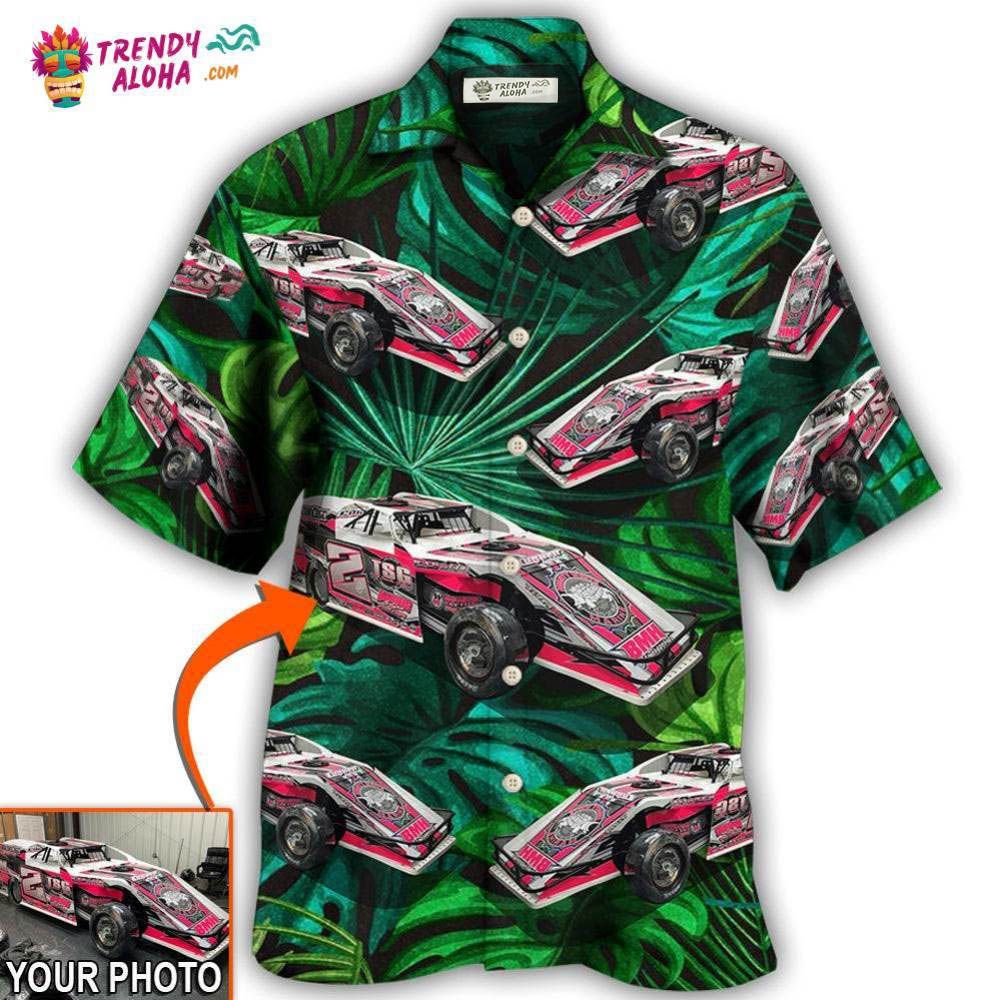 Car Dirty Track Racing Tropical Flower Custom Photo - Adult & Kids T-Shirts, Sweatshirts & Hoodies apparel design preview 1