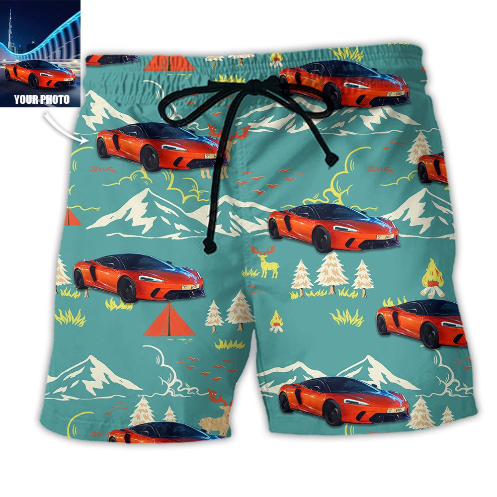 Car Driving On Mountain Custom Photo Trendy Aloha - Adult & Kids T-Shirts, Sweatshirts & Hoodies apparel design preview 1