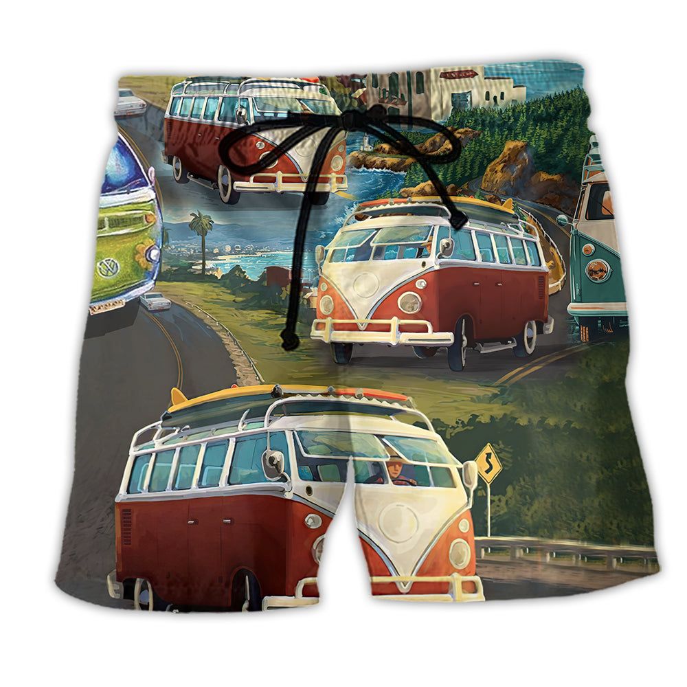 Car Finding A Trip Trendy Aloha Hawaiian Beach Shorts - Adult & Kids T-Shirts, Sweatshirts & Hoodies apparel design preview 1