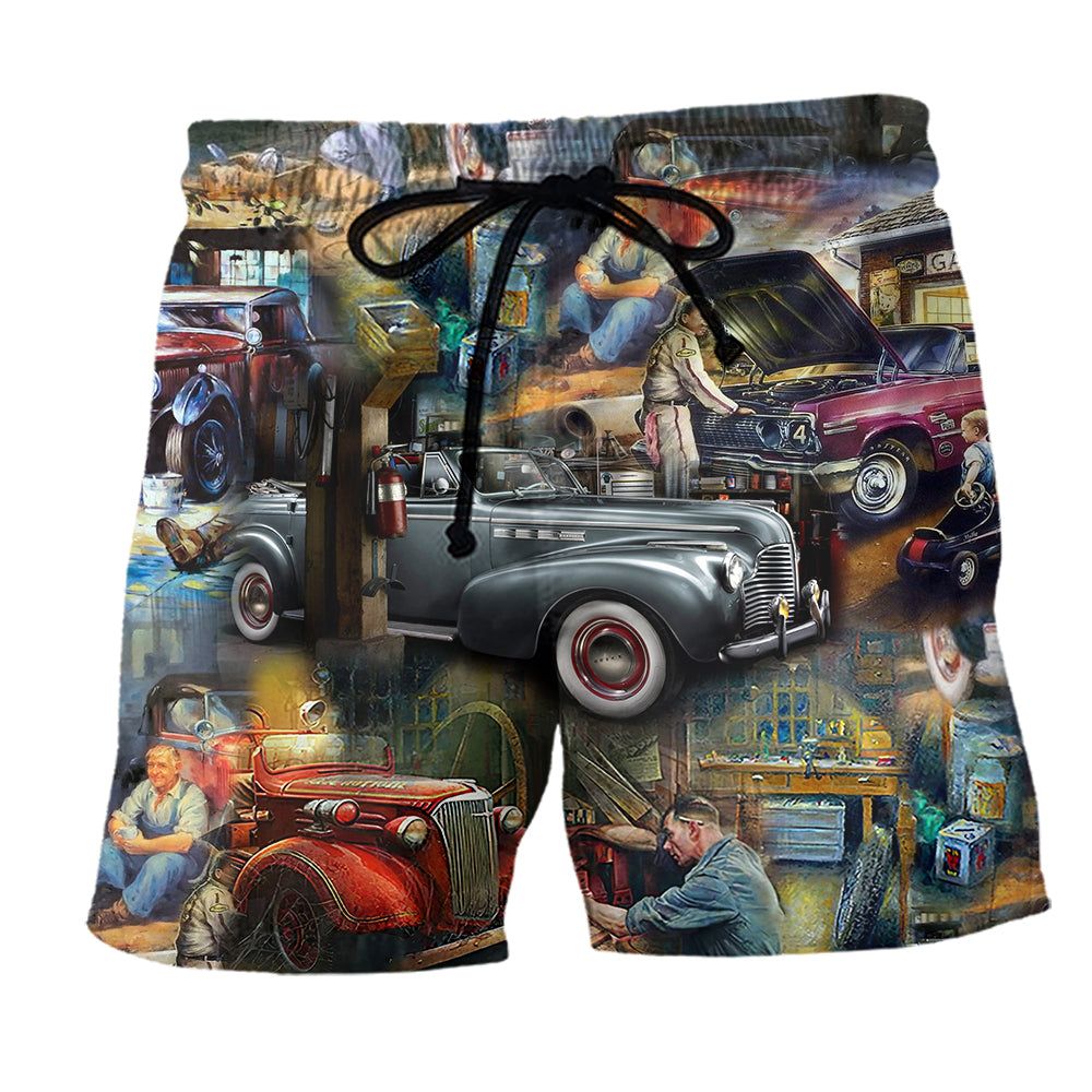 Car Fix Life Vintage Style Trendy Aloha Hawaiian - Adult & Kids T-Shirts, Sweatshirts & Hoodies apparel design preview 1