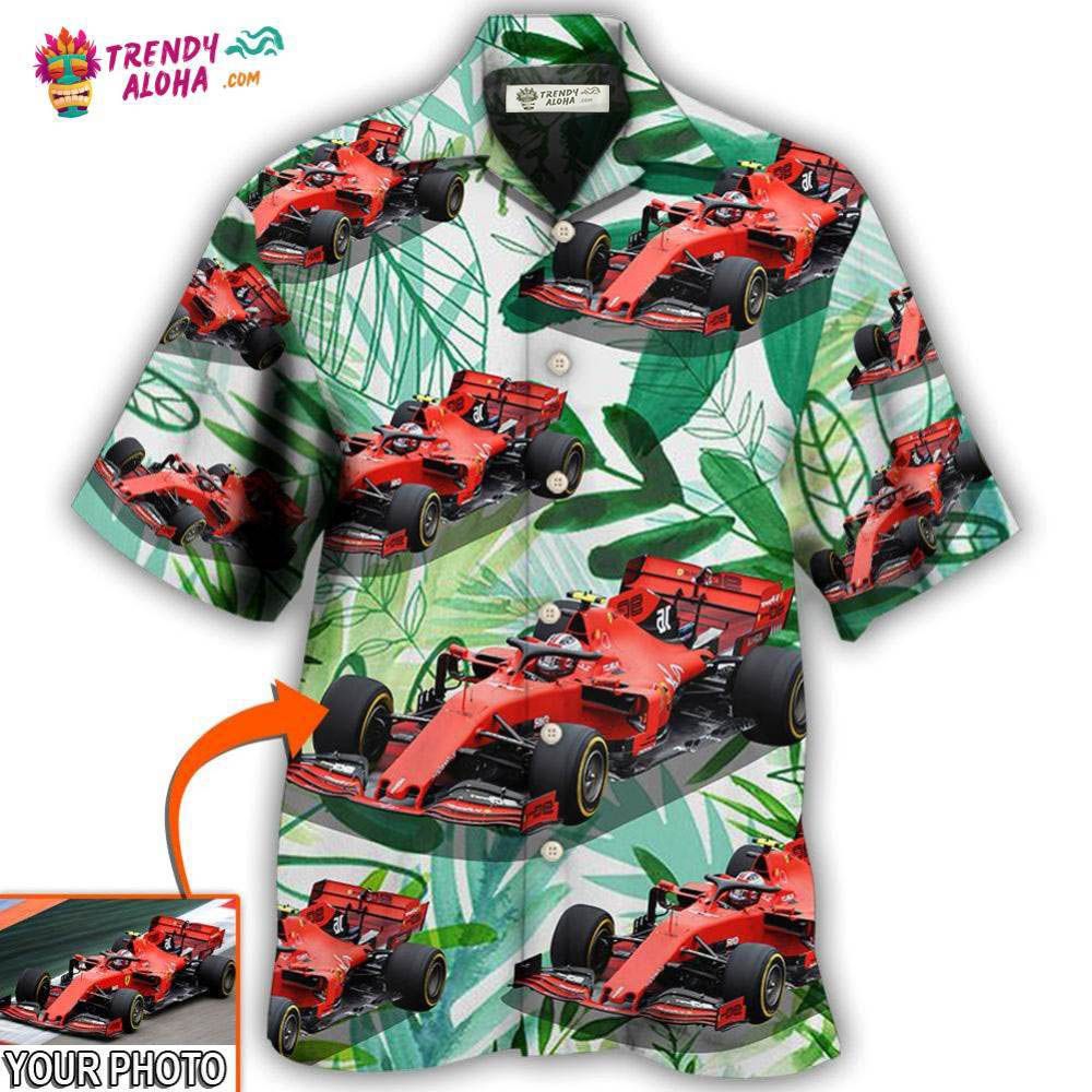 Car Formula One Tropical Custom Photo Hawaiian Trendy - Adult & Kids T-Shirts, Sweatshirts & Hoodies apparel design preview 1
