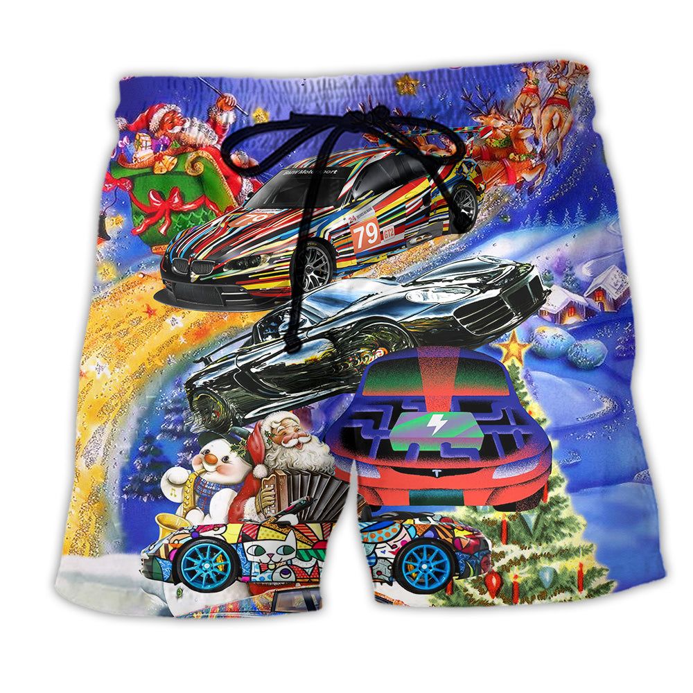 Car Funny For Christmas Merry Trendy Aloha Hawaiian - Adult & Kids T-Shirts, Sweatshirts & Hoodies apparel design preview 1