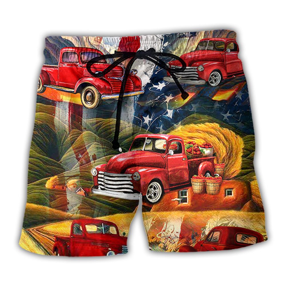 Car Independence Day Red Vintage Trendy Aloha - Adult & Kids T-Shirts, Sweatshirts & Hoodies apparel design preview 1