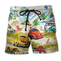 Car Love Beach In Summer Trendy Aloha Hawaiian Shorts - Adult & Kids T-Shirts, Sweatshirts & Hoodies apparel design preview 1