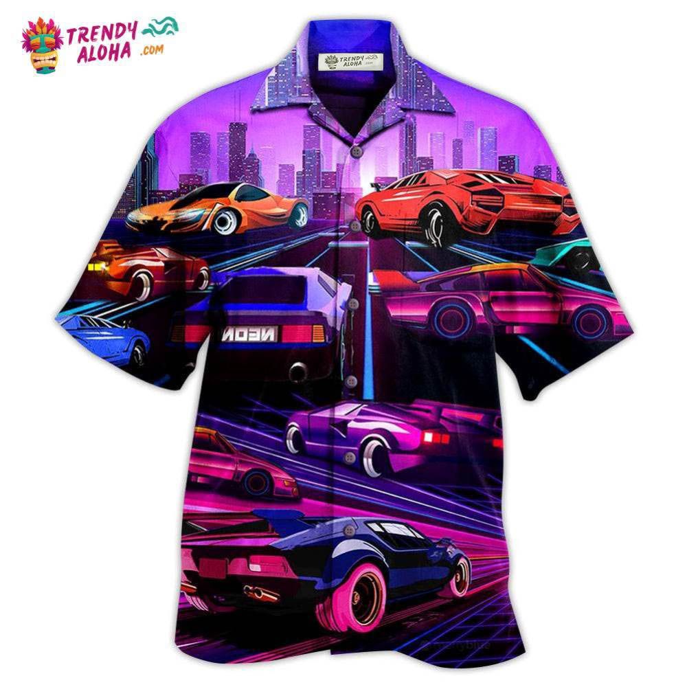 Car Modern Purple Hawaiian Trendy Aloha - Adult & Kids T-Shirts, Sweatshirts & Hoodies apparel design preview 1