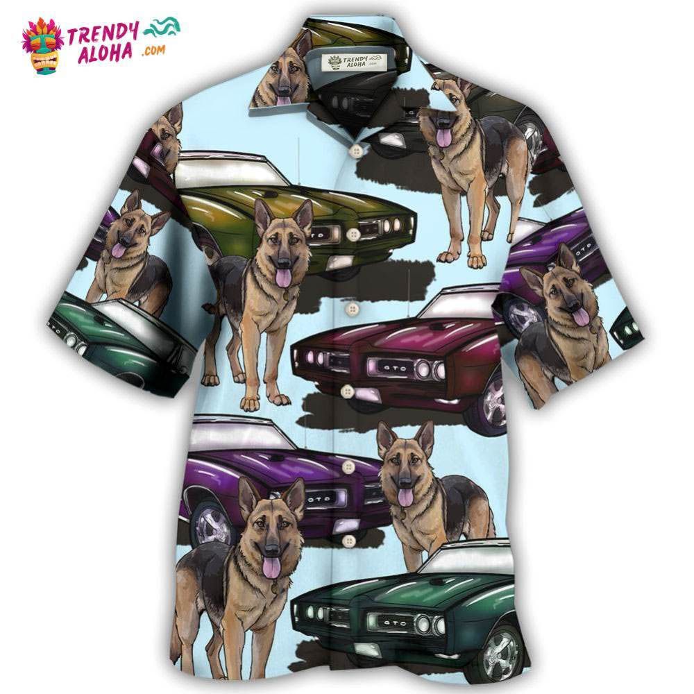 Car Muscle And Dog Hawaiian Trendy Aloha - Adult & Kids T-Shirts, Sweatshirts & Hoodies apparel design preview 1