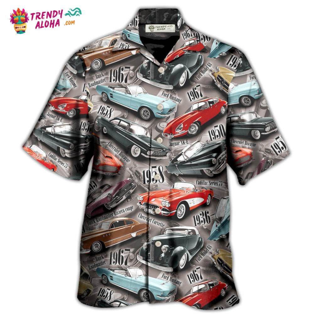 Car Old Vintage For Lovers Hawaiian Trendy Aloha - Adult & Kids T-Shirts, Sweatshirts & Hoodies apparel design preview 1