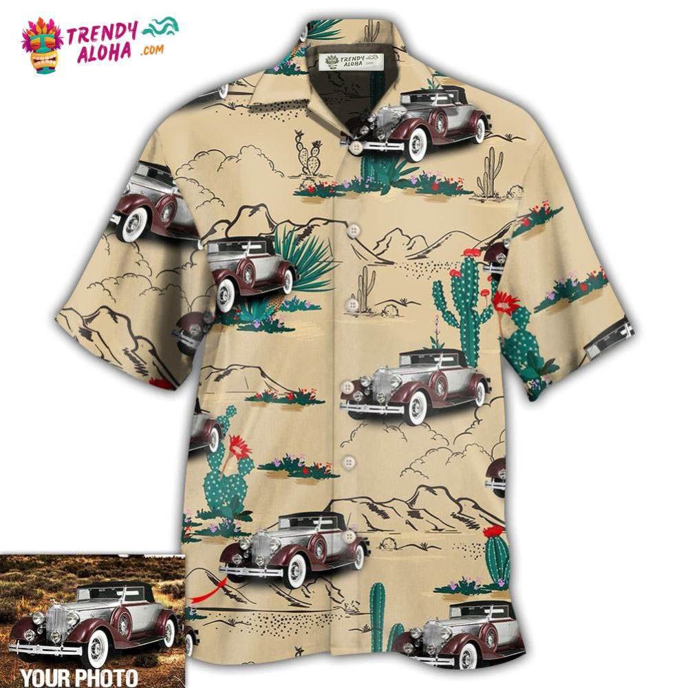 Car On The Desert With Cactus Basic Style Custom - Adult & Kids T-Shirts, Sweatshirts & Hoodies apparel design preview 1