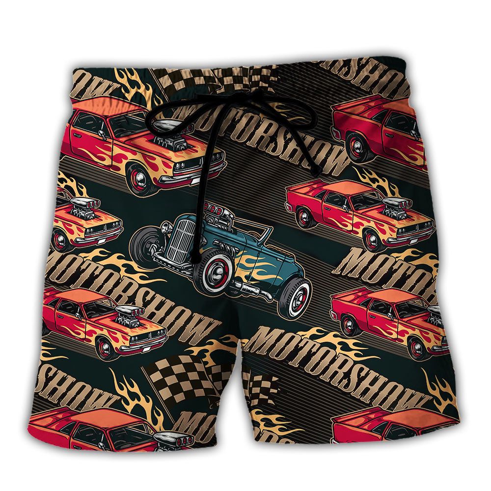 Car Racing Motorshow Fire Trendy Aloha Hawaiian Beach - Adult & Kids T-Shirts, Sweatshirts & Hoodies apparel design preview 1