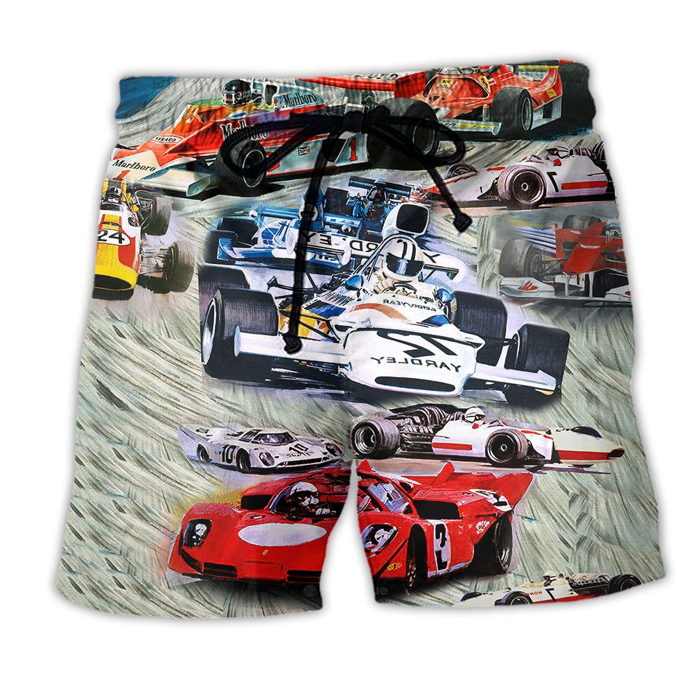 Car Racing So Cool Trendy Aloha Hawaiian Beach Shorts - Adult & Kids T-Shirts, Sweatshirts & Hoodies apparel design preview 1
