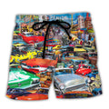 Car Retro Guitar Palm Trees Trendy Aloha Hawaiian - Adult & Kids T-Shirts, Sweatshirts & Hoodies apparel design preview 1