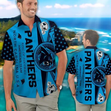 Carolina Panthers Coastal Pride Hawaiian - Adult & Kids T-Shirts, Sweatshirts & Hoodies apparel design preview 1