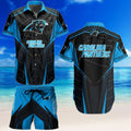 Carolina Panthers Hawaiian Short Combo Set Tropical - Adult & Kids T-Shirts, Sweatshirts & Hoodies apparel design preview 1