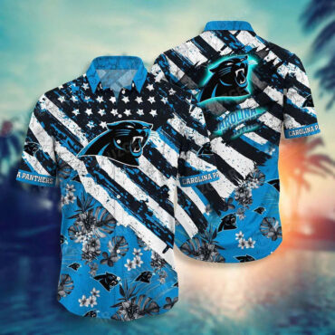 Carolina Panthers Panther Pride Paradise Hawaiian - Adult & Kids T-Shirts, Sweatshirts & Hoodies apparel design preview 1