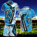 Carolina Panthers Sekeleton Design Hawaiian - Adult & Kids T-Shirts, Sweatshirts & Hoodies apparel design preview 1