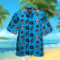 Carolina Panthers Short Sleeve Button Up Tropical - Adult & Kids T-Shirts, Sweatshirts & Hoodies apparel design preview 1